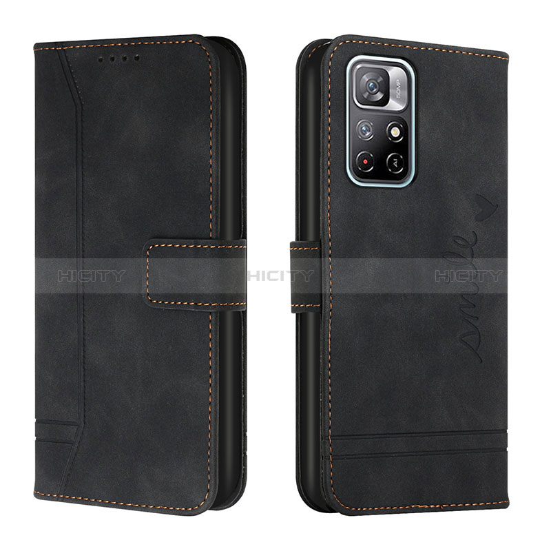 Coque Portefeuille Livre Cuir Etui Clapet H01X pour Xiaomi Redmi Note 11S 5G Noir Plus