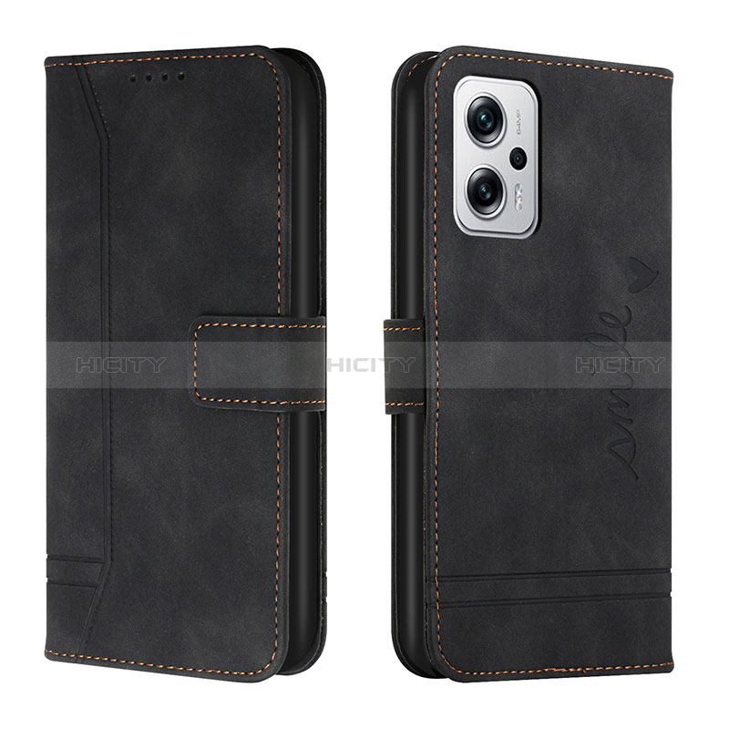 Coque Portefeuille Livre Cuir Etui Clapet H01X pour Xiaomi Redmi Note 11T Pro 5G Noir Plus