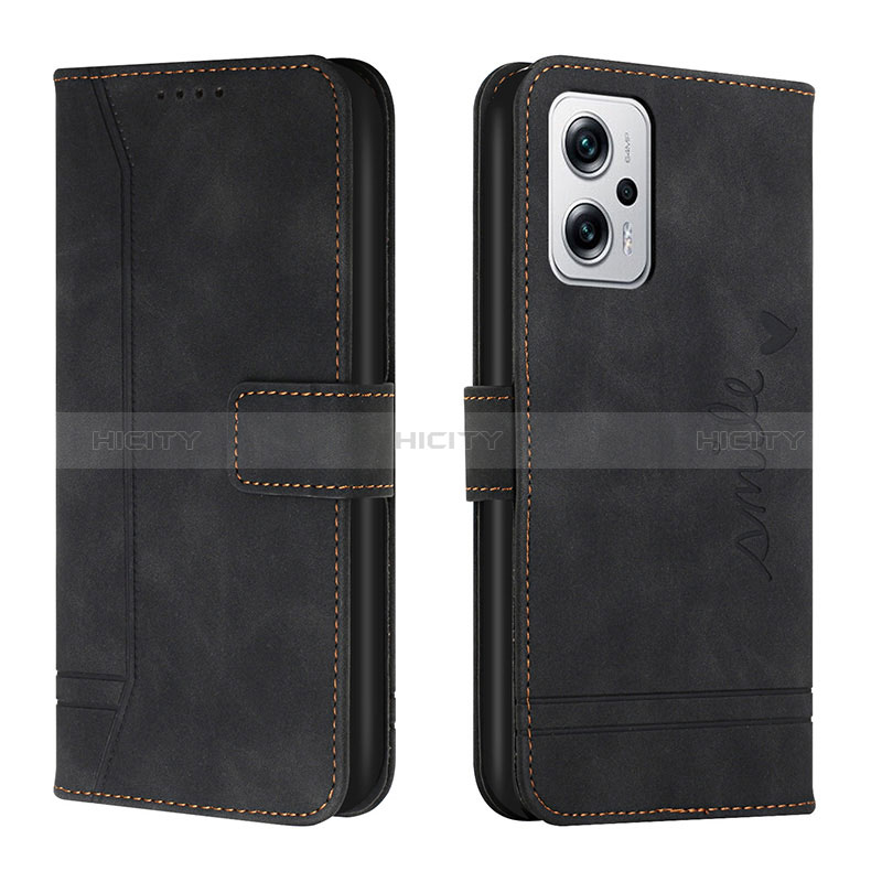 Coque Portefeuille Livre Cuir Etui Clapet H01X pour Xiaomi Redmi Note 11T Pro+ Plus 5G Noir Plus