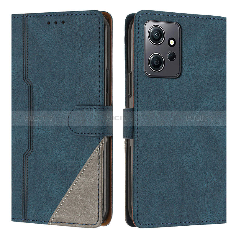 Coque Portefeuille Livre Cuir Etui Clapet H01X pour Xiaomi Redmi Note 12 4G Bleu Plus