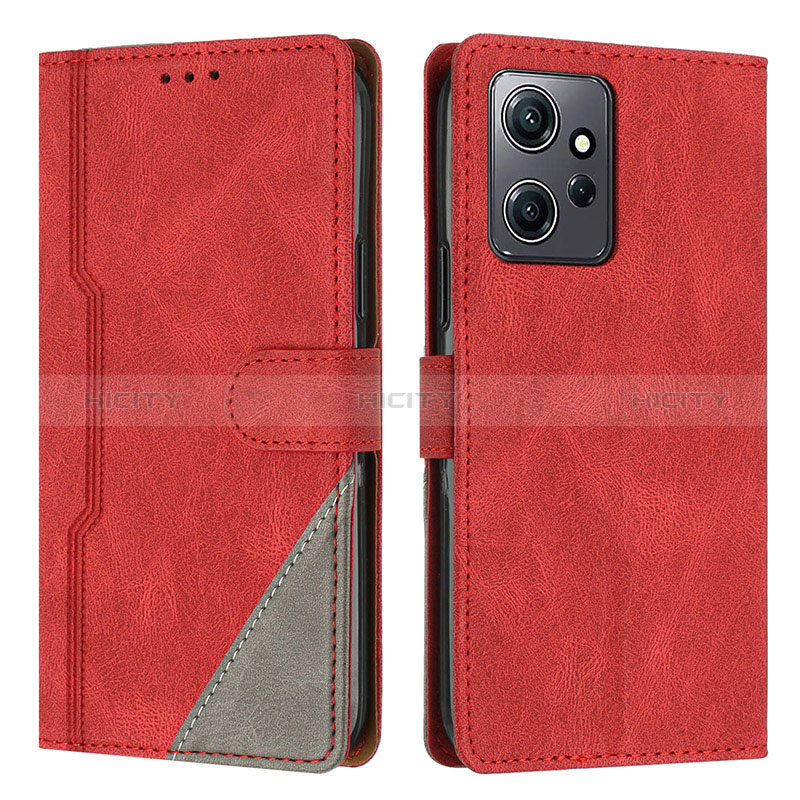 Coque Portefeuille Livre Cuir Etui Clapet H01X pour Xiaomi Redmi Note 12 4G Rouge Plus