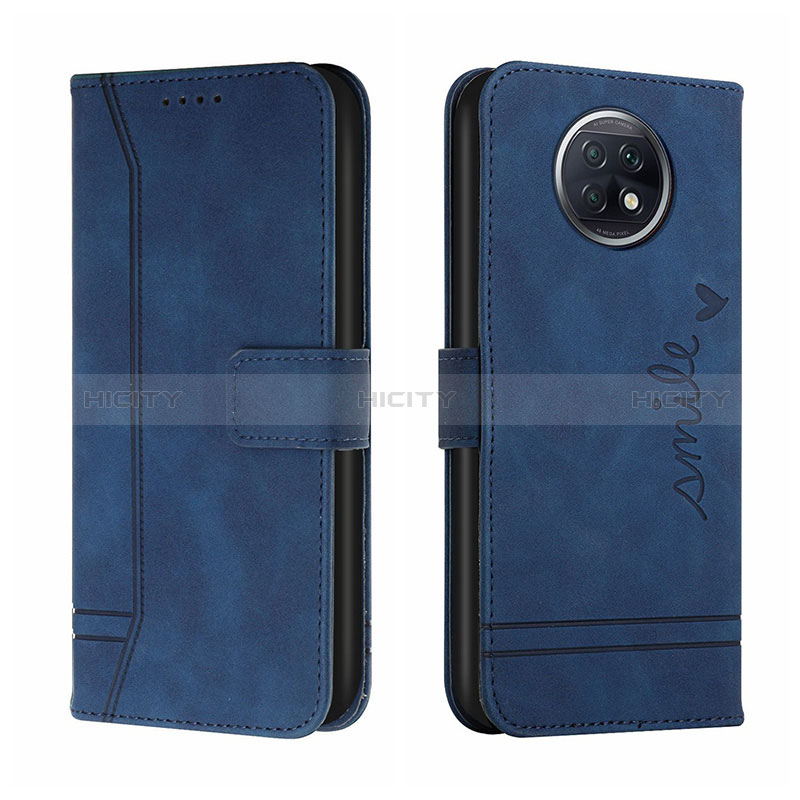 Coque Portefeuille Livre Cuir Etui Clapet H01X pour Xiaomi Redmi Note 9 5G Bleu Plus