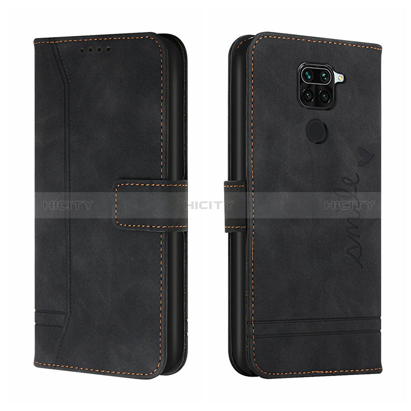 Coque Portefeuille Livre Cuir Etui Clapet H01X pour Xiaomi Redmi Note 9 Noir Plus