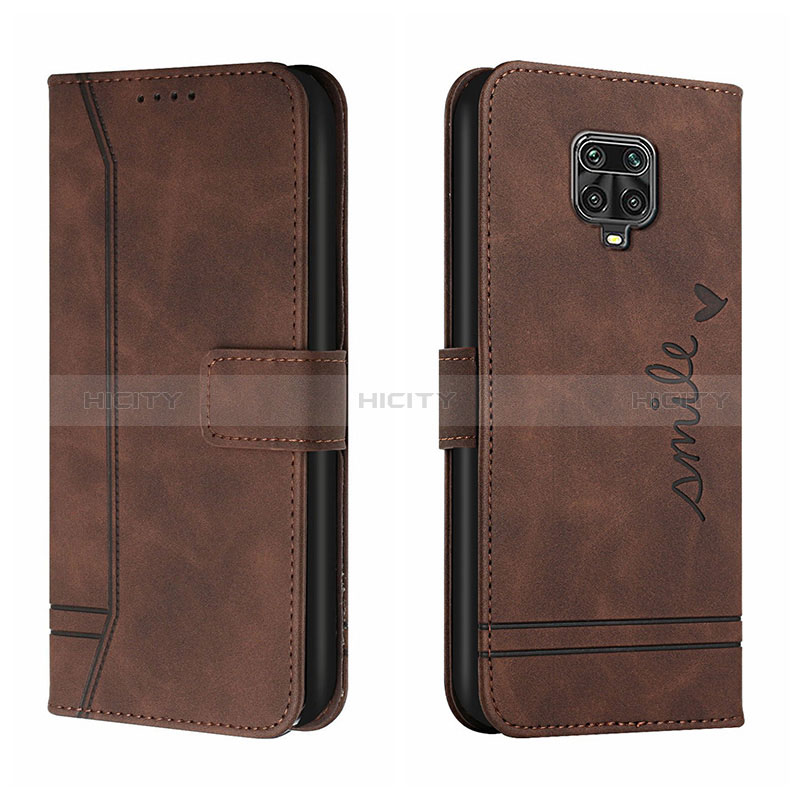 Coque Portefeuille Livre Cuir Etui Clapet H01X pour Xiaomi Redmi Note 9 Pro Marron Plus