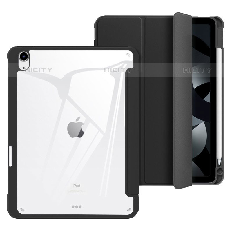 Coque Portefeuille Livre Cuir Etui Clapet H02 pour Apple iPad Air 4 10.9 (2020) Noir Plus