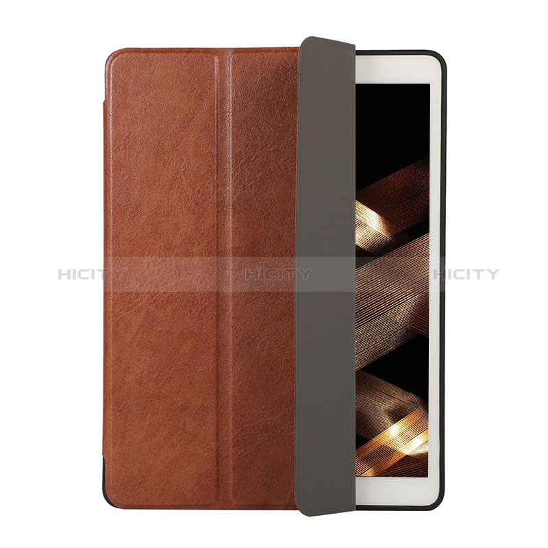 Coque Portefeuille Livre Cuir Etui Clapet H02 pour Apple New iPad 9.7 (2018) Marron Plus