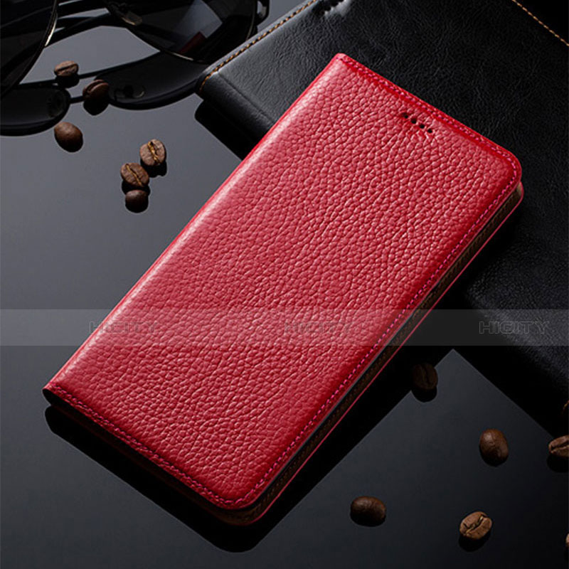 Coque Portefeuille Livre Cuir Etui Clapet H02P pour Motorola Moto Edge 20 Pro 5G Rouge Plus