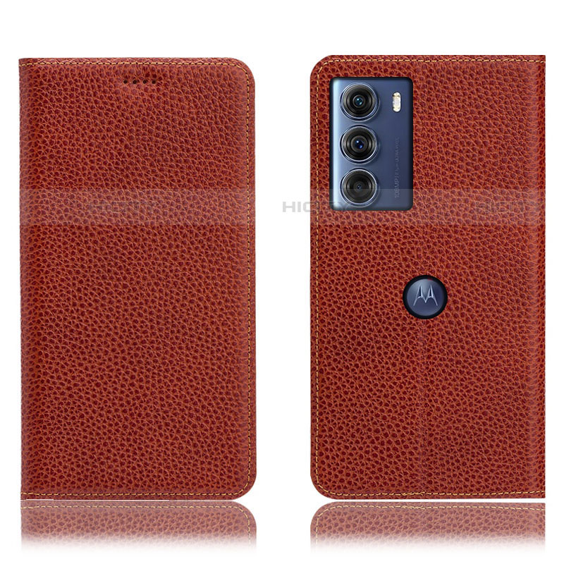 Coque Portefeuille Livre Cuir Etui Clapet H02P pour Motorola Moto Edge S30 5G Marron Plus