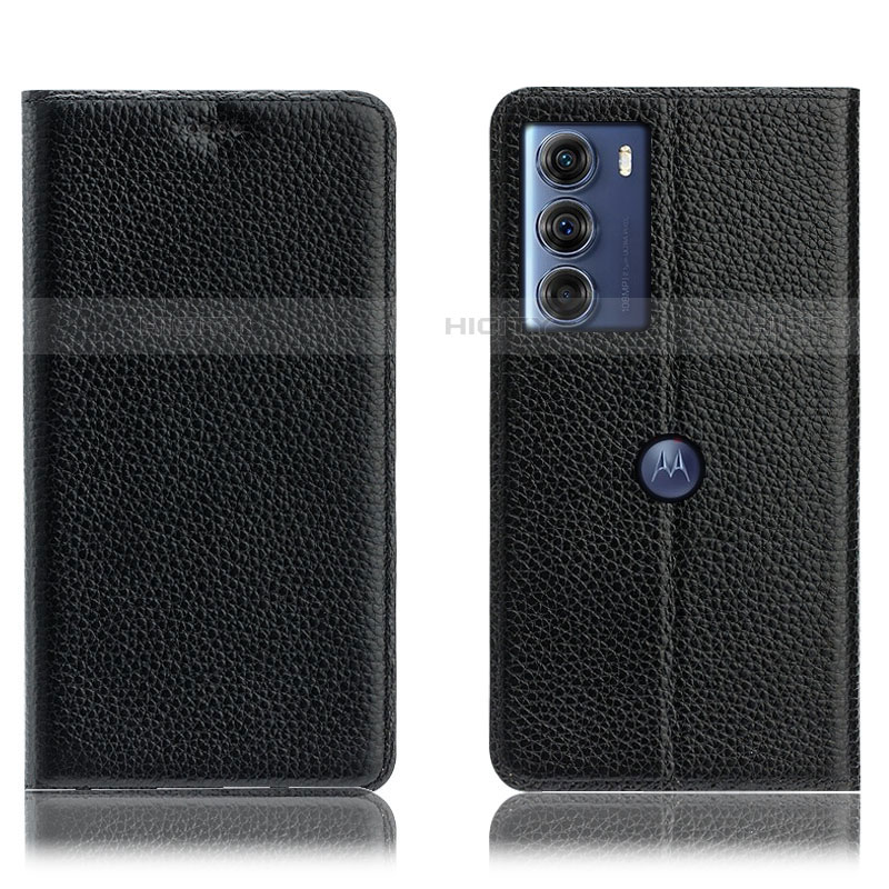 Coque Portefeuille Livre Cuir Etui Clapet H02P pour Motorola Moto Edge S30 5G Noir Plus