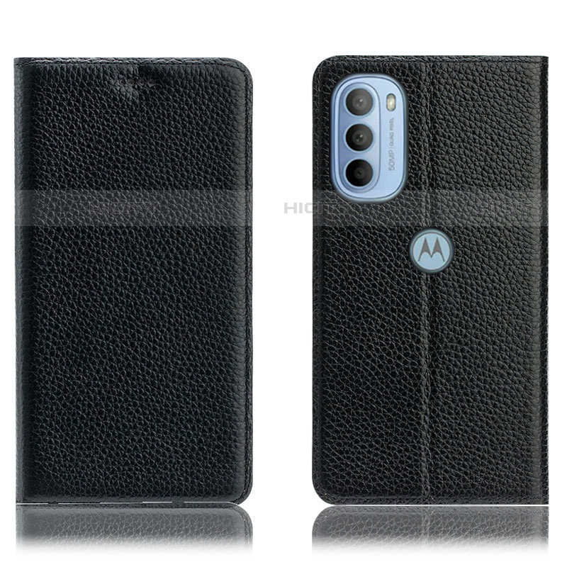 Coque Portefeuille Livre Cuir Etui Clapet H02P pour Motorola Moto G41 Noir Plus