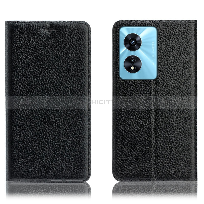 Coque Portefeuille Livre Cuir Etui Clapet H02P pour Oppo A1 Pro 5G Noir Plus