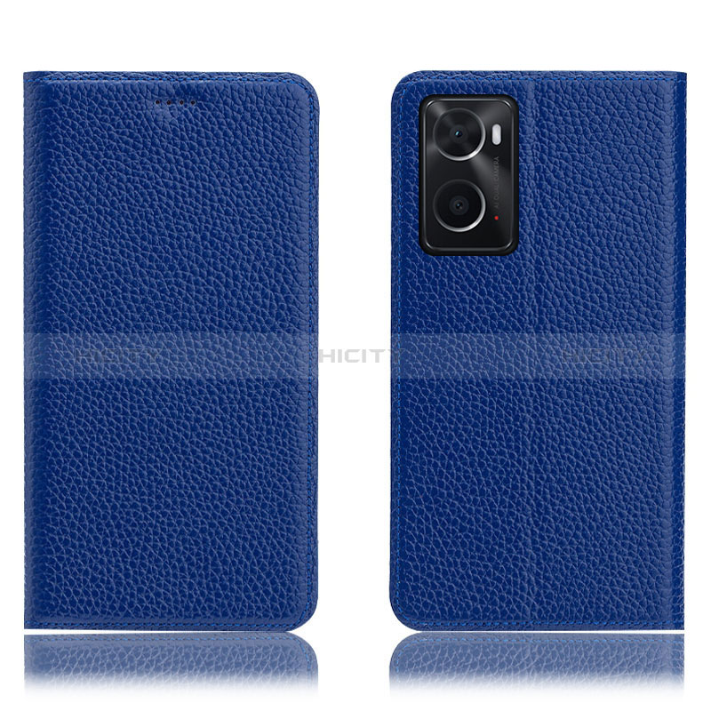 Coque Portefeuille Livre Cuir Etui Clapet H02P pour Oppo A36 Bleu Plus