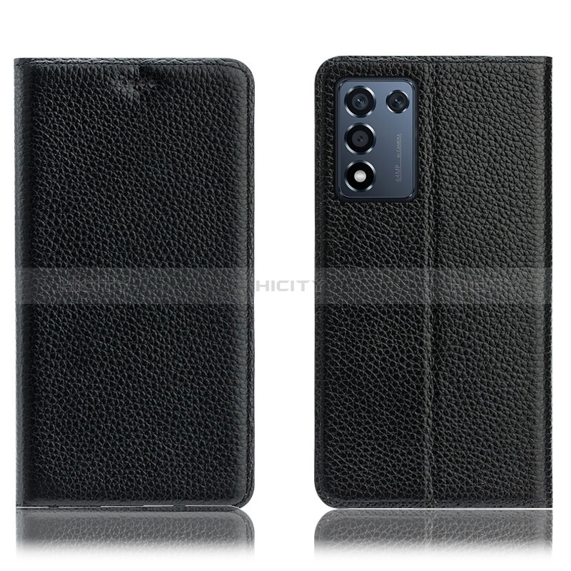 Coque Portefeuille Livre Cuir Etui Clapet H02P pour Oppo K9S 5G Noir Plus