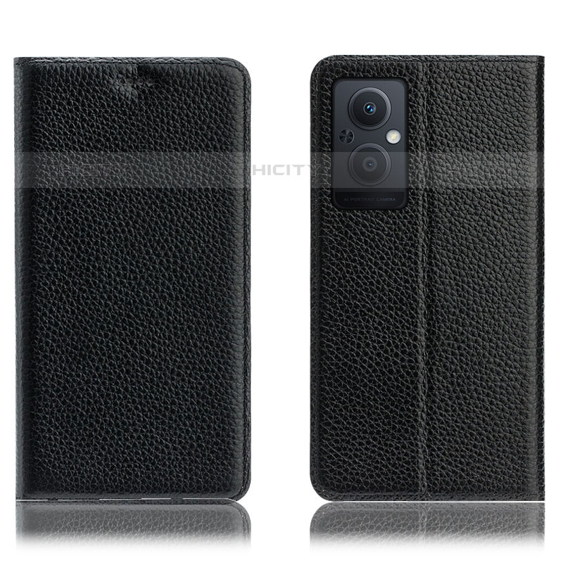 Coque Portefeuille Livre Cuir Etui Clapet H02P pour Oppo Reno8 Z 5G Noir Plus