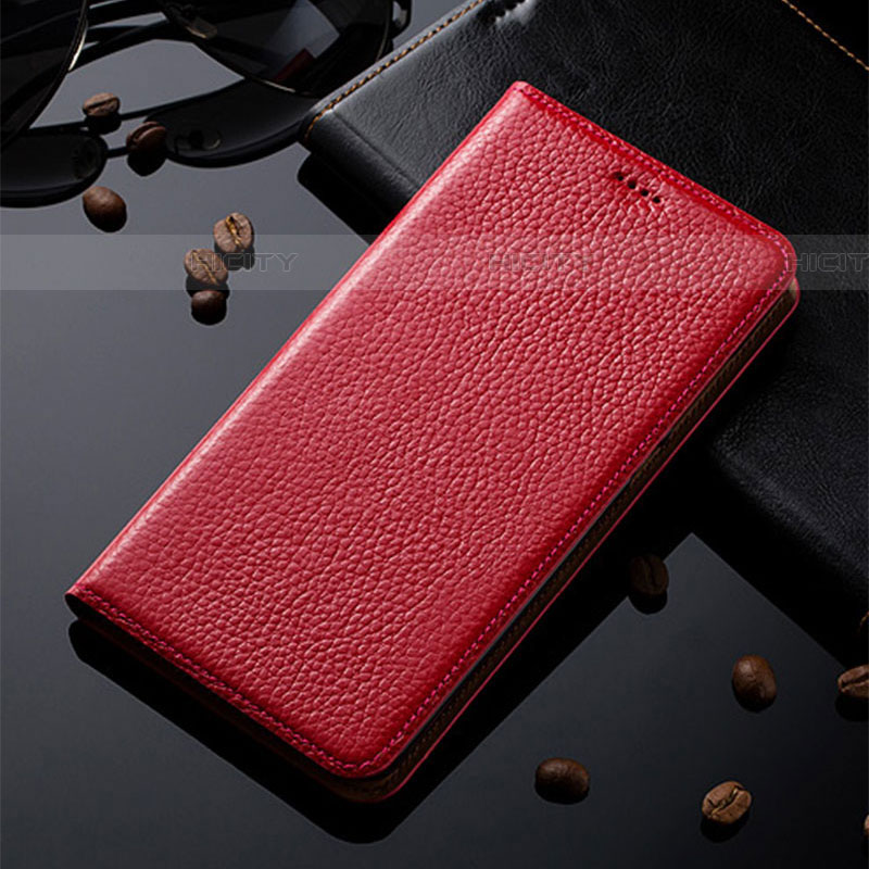 Coque Portefeuille Livre Cuir Etui Clapet H02P pour Samsung Galaxy A03s Rouge Plus