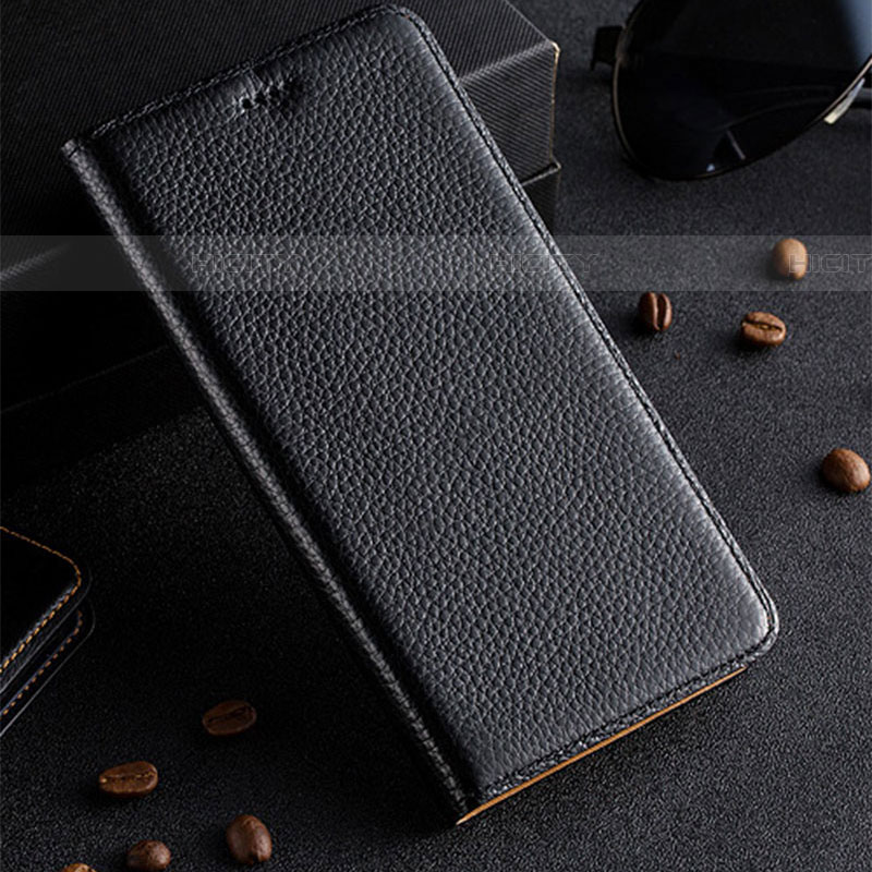 Coque Portefeuille Livre Cuir Etui Clapet H02P pour Samsung Galaxy A52 4G Noir Plus