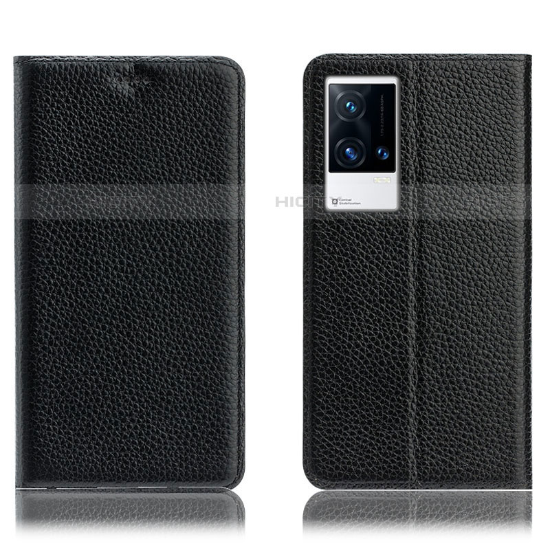 Coque Portefeuille Livre Cuir Etui Clapet H02P pour Vivo iQOO 8 5G Noir Plus