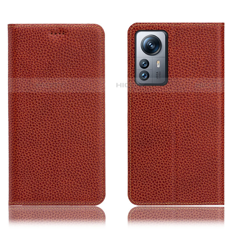 Coque Portefeuille Livre Cuir Etui Clapet H02P pour Xiaomi Mi 12S 5G Marron Plus