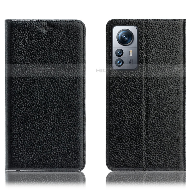 Coque Portefeuille Livre Cuir Etui Clapet H02P pour Xiaomi Mi 12S 5G Noir Plus