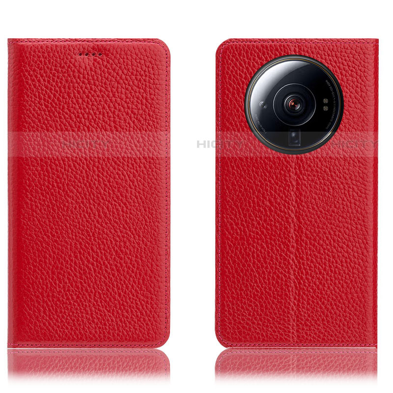 Coque Portefeuille Livre Cuir Etui Clapet H02P pour Xiaomi Mi 12S Ultra 5G Rouge Plus