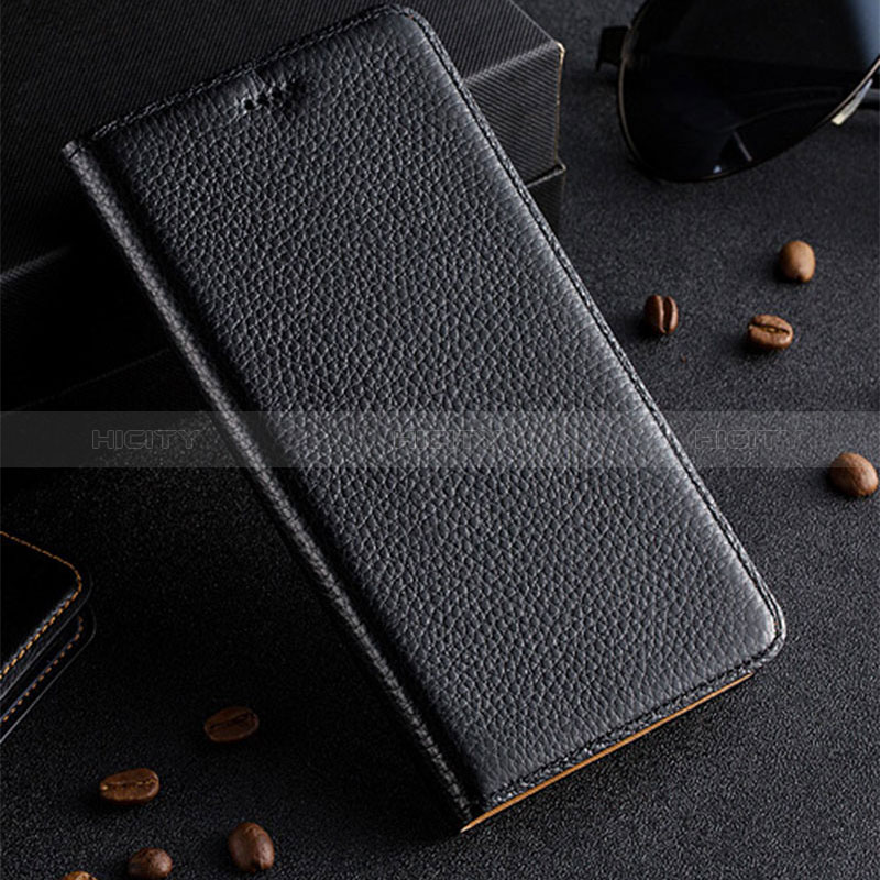 Coque Portefeuille Livre Cuir Etui Clapet H02P pour Xiaomi Redmi Note 9 Noir Plus