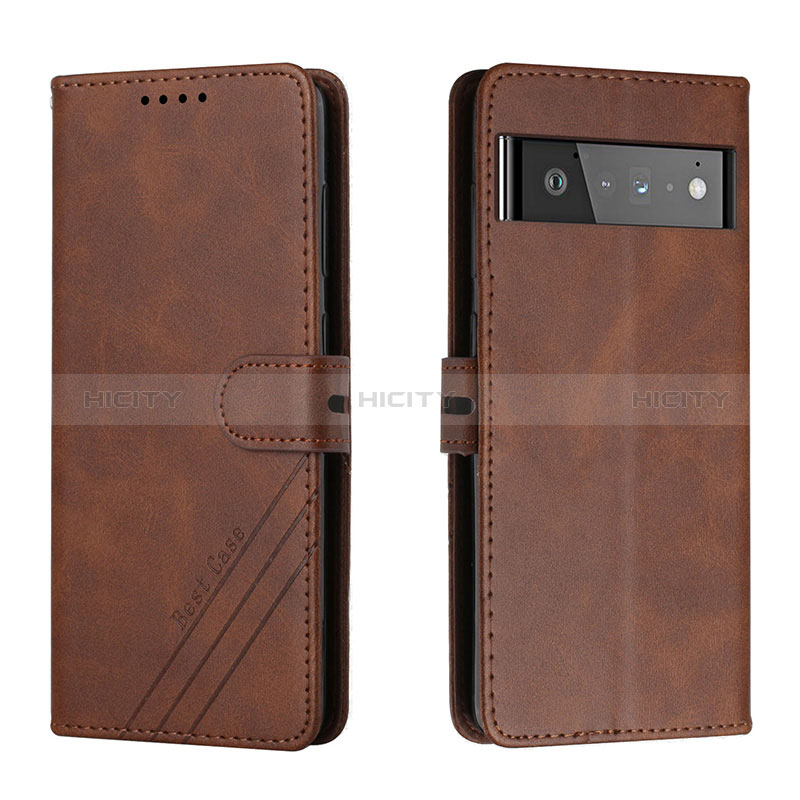 Coque Portefeuille Livre Cuir Etui Clapet H02X pour Google Pixel 6 5G Marron Plus