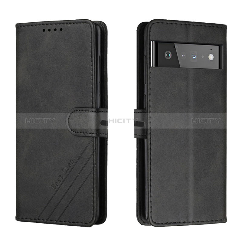 Coque Portefeuille Livre Cuir Etui Clapet H02X pour Google Pixel 6 5G Noir Plus