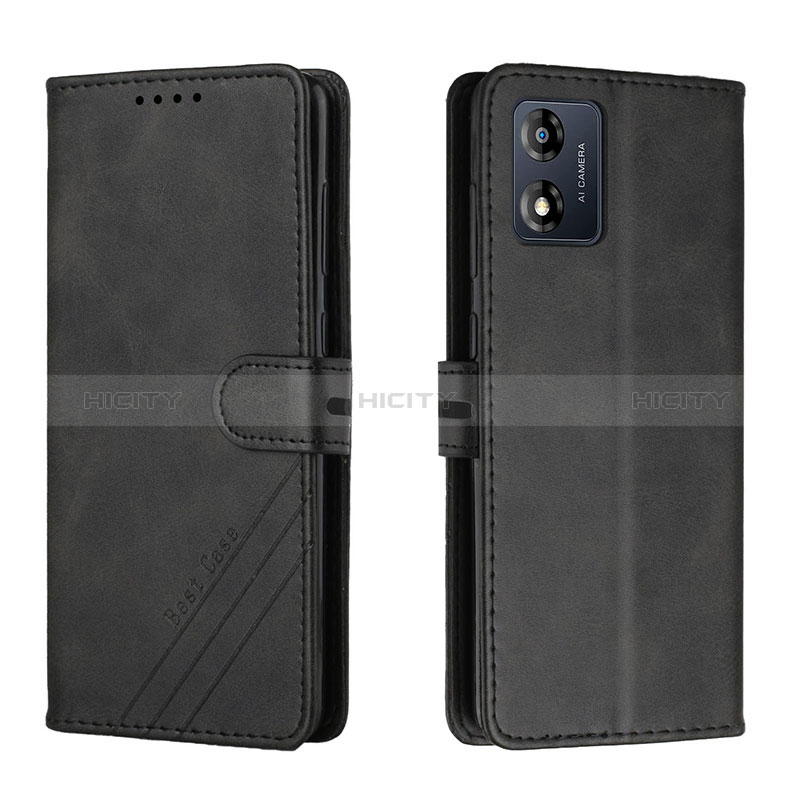 Coque Portefeuille Livre Cuir Etui Clapet H02X pour Motorola Moto E13 Noir Plus