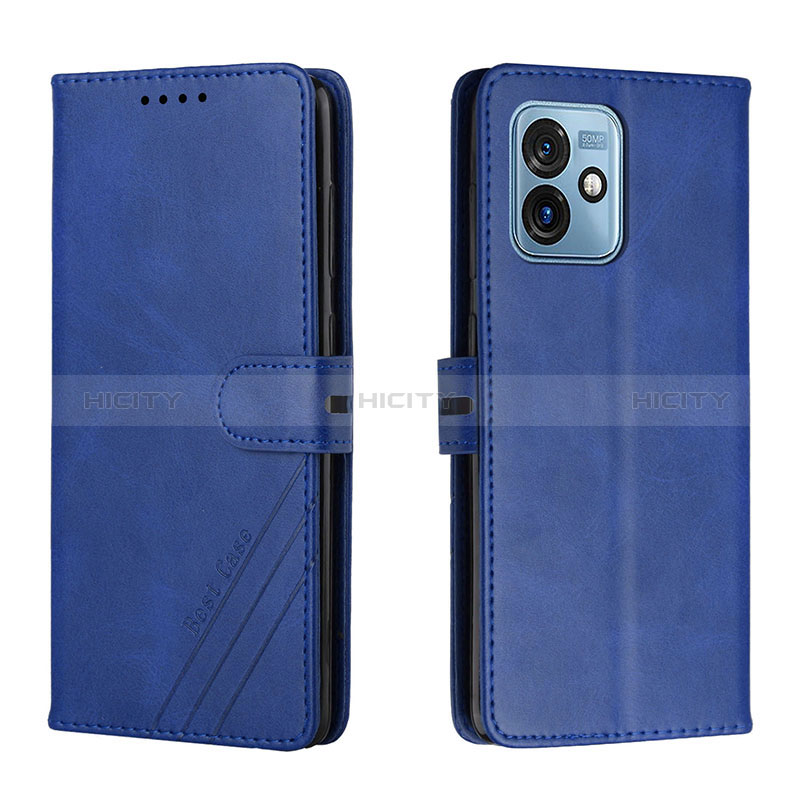 Coque Portefeuille Livre Cuir Etui Clapet H02X pour Motorola Moto G 5G (2023) Bleu Plus