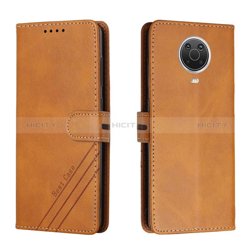 Coque Portefeuille Livre Cuir Etui Clapet H02X pour Nokia G10 Brun Clair Plus