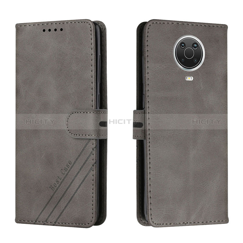 Coque Portefeuille Livre Cuir Etui Clapet H02X pour Nokia G10 Gris Plus