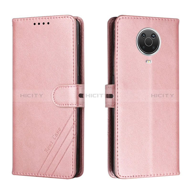 Coque Portefeuille Livre Cuir Etui Clapet H02X pour Nokia G10 Or Rose Plus