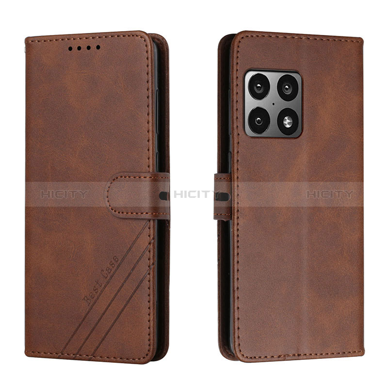 Coque Portefeuille Livre Cuir Etui Clapet H02X pour OnePlus 10 Pro 5G Marron Plus