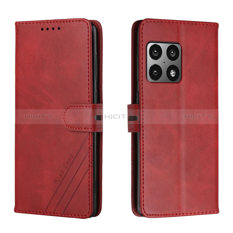 Coque Portefeuille Livre Cuir Etui Clapet H02X pour OnePlus 10 Pro 5G Rouge Plus