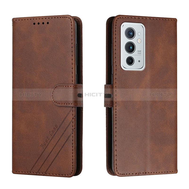 Coque Portefeuille Livre Cuir Etui Clapet H02X pour OnePlus 9RT 5G Marron Plus