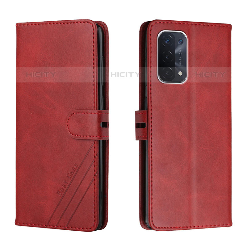 Coque Portefeuille Livre Cuir Etui Clapet H02X pour OnePlus Nord N200 5G Rouge Plus