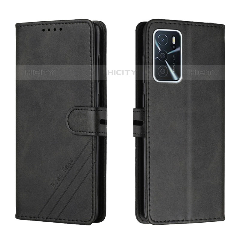 Coque Portefeuille Livre Cuir Etui Clapet H02X pour Oppo A53s 5G Noir Plus