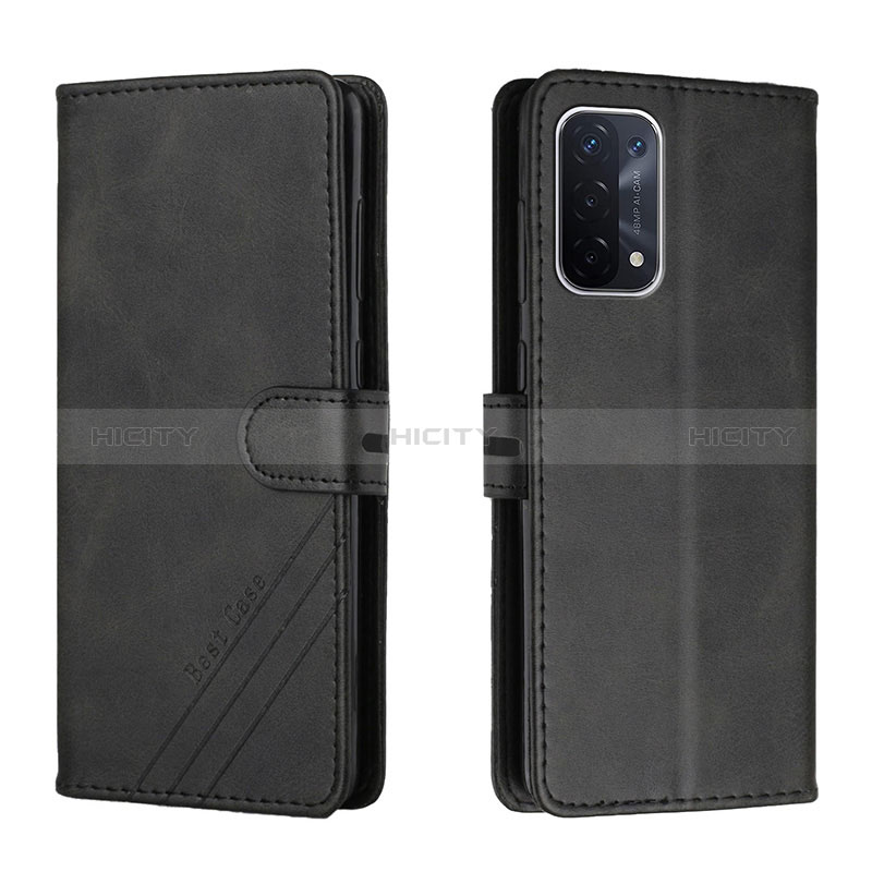 Coque Portefeuille Livre Cuir Etui Clapet H02X pour Oppo A54 5G Noir Plus