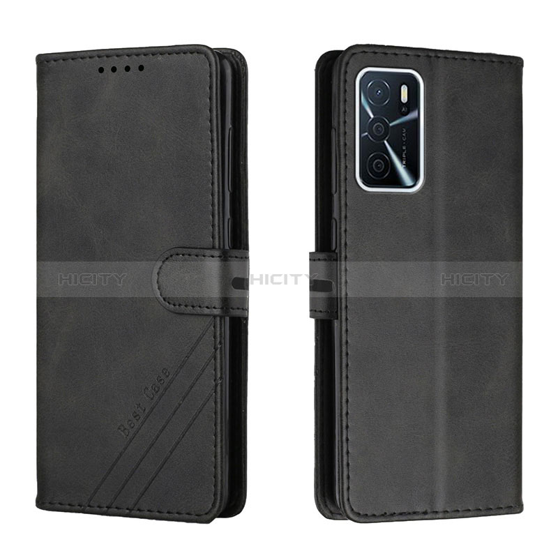 Coque Portefeuille Livre Cuir Etui Clapet H02X pour Oppo A56 5G Noir Plus