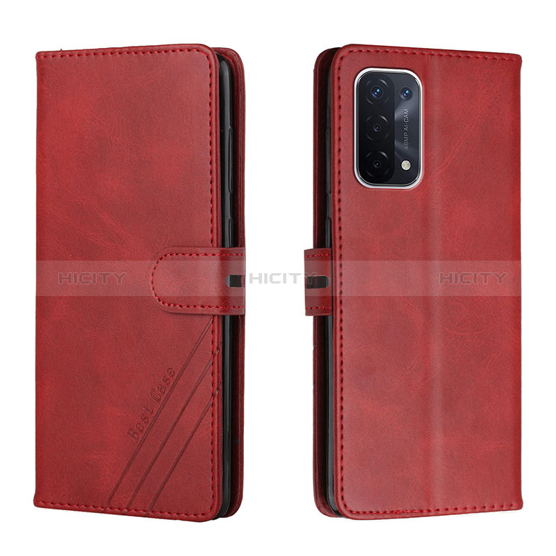 Coque Portefeuille Livre Cuir Etui Clapet H02X pour Oppo A74 5G Rouge Plus