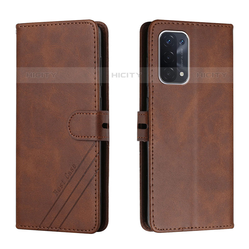 Coque Portefeuille Livre Cuir Etui Clapet H02X pour Oppo A93 5G Marron Plus