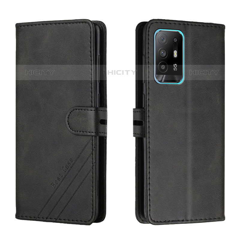 Coque Portefeuille Livre Cuir Etui Clapet H02X pour Oppo A95 5G Noir Plus