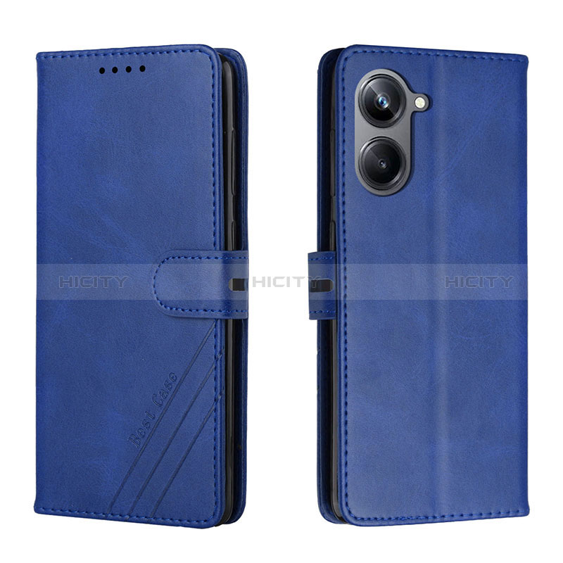 Coque Portefeuille Livre Cuir Etui Clapet H02X pour Realme 10 Pro 5G Bleu Plus