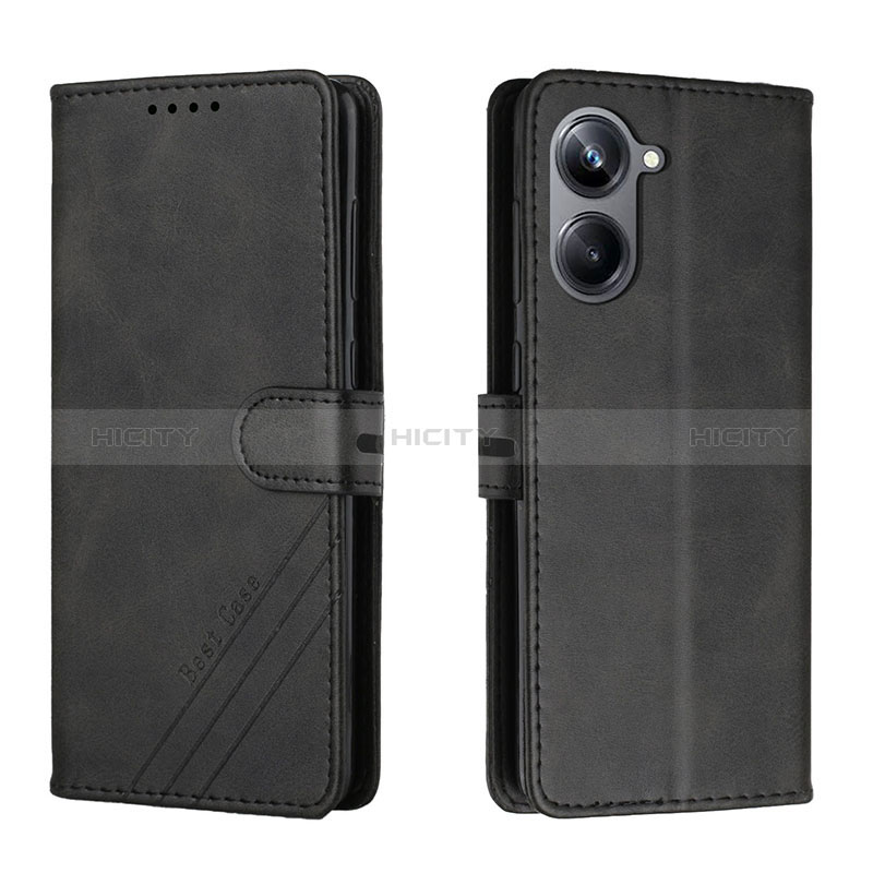 Coque Portefeuille Livre Cuir Etui Clapet H02X pour Realme 10 Pro 5G Noir Plus