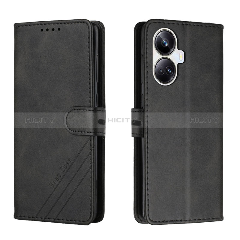 Coque Portefeuille Livre Cuir Etui Clapet H02X pour Realme 10 Pro+ Plus 5G Noir Plus