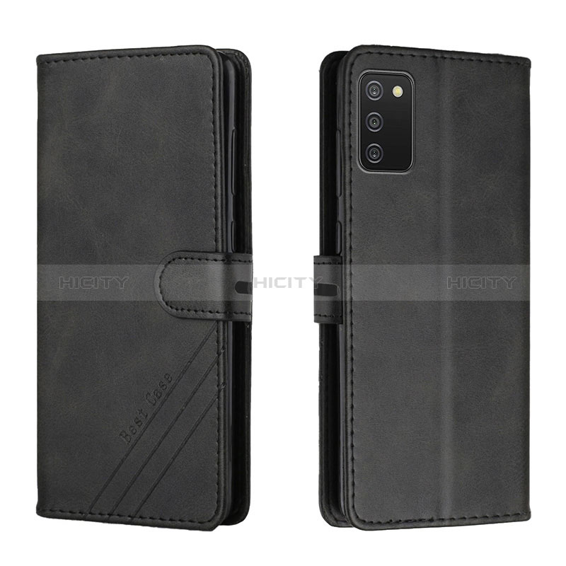 Coque Portefeuille Livre Cuir Etui Clapet H02X pour Samsung Galaxy A02s Noir Plus