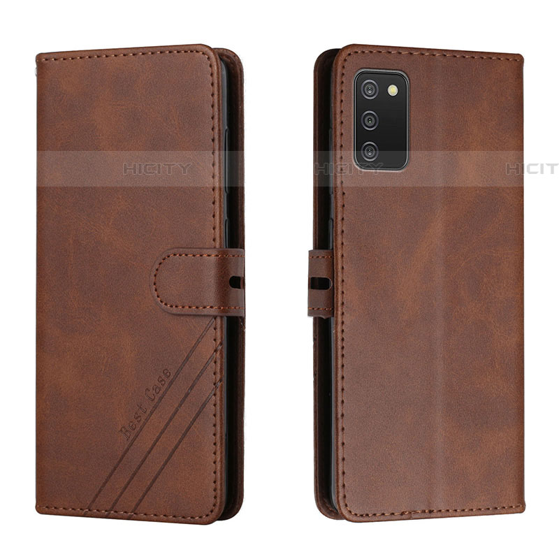 Coque Portefeuille Livre Cuir Etui Clapet H02X pour Samsung Galaxy A03s Marron Plus