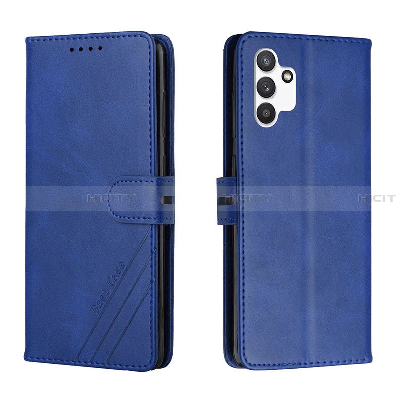 Coque Portefeuille Livre Cuir Etui Clapet H02X pour Samsung Galaxy A13 4G Bleu Plus