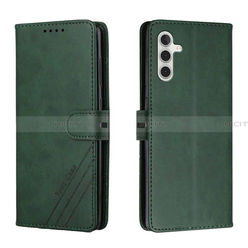 Coque Portefeuille Livre Cuir Etui Clapet H02X pour Samsung Galaxy A13 5G Vert Plus