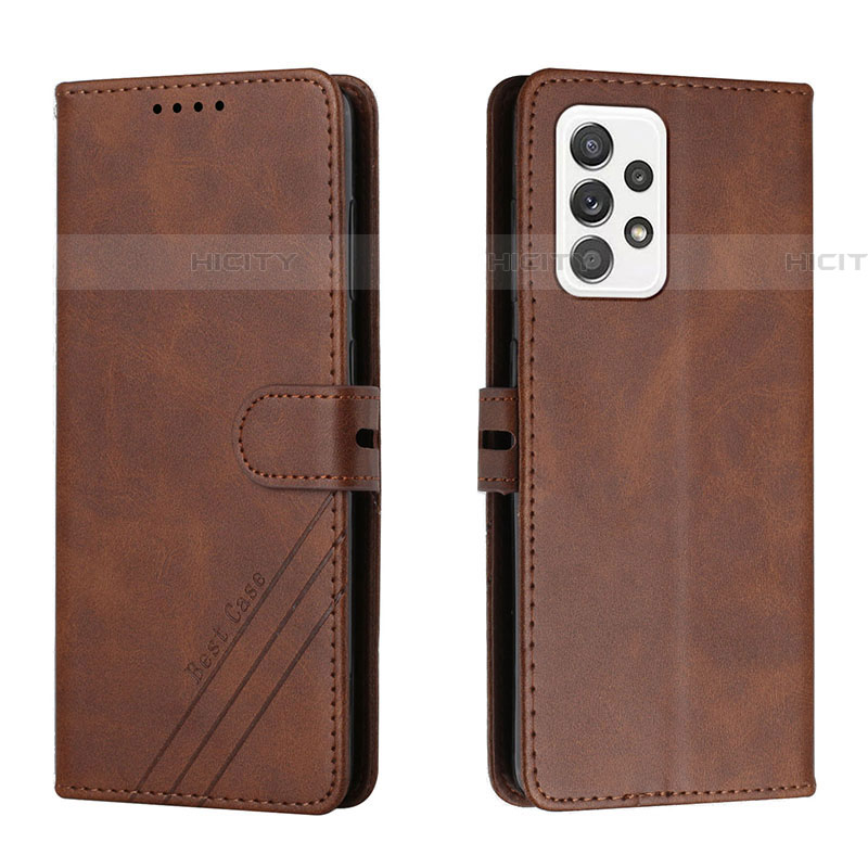 Coque Portefeuille Livre Cuir Etui Clapet H02X pour Samsung Galaxy A53 5G Marron Plus